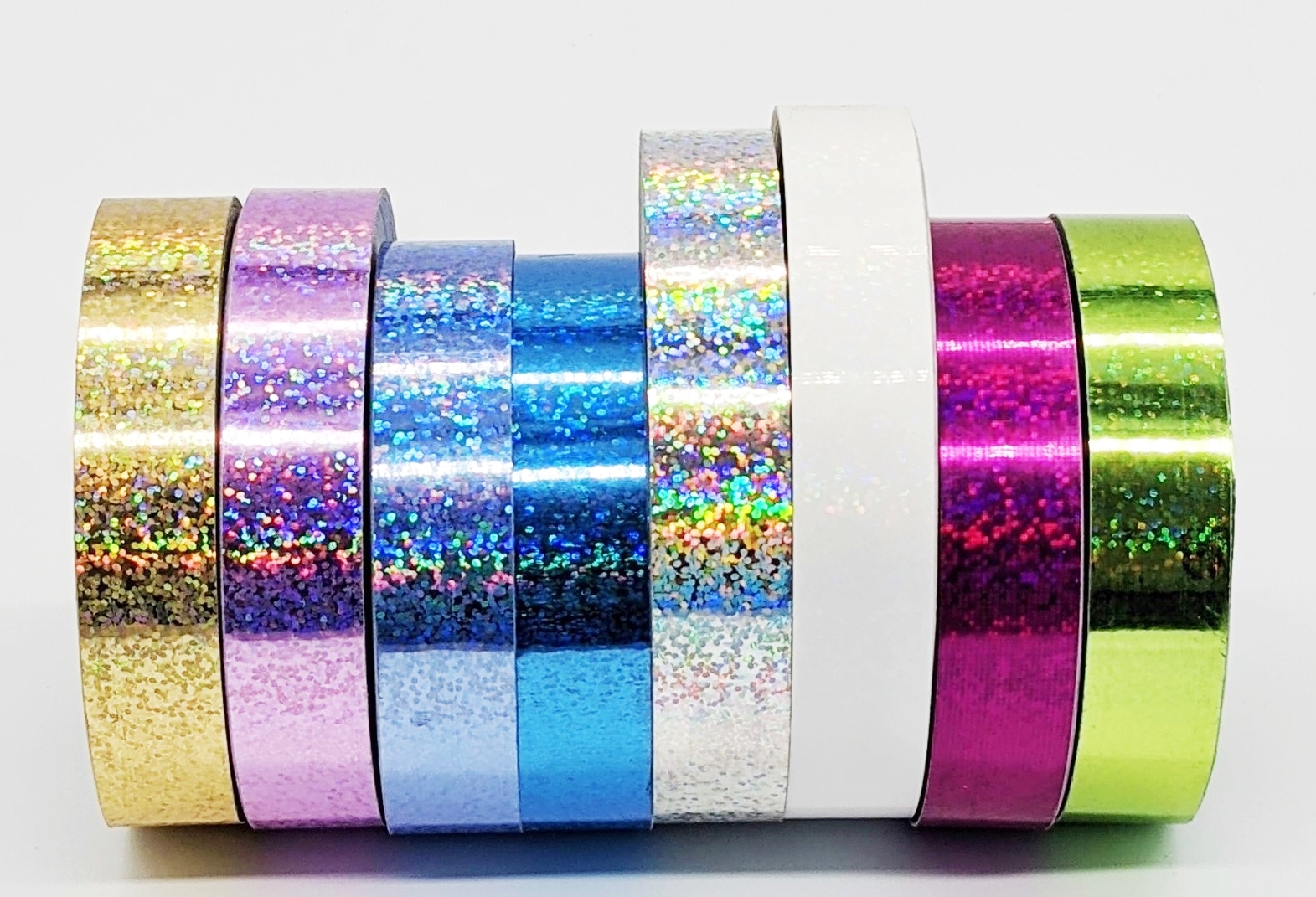 Holographic Hoop Tape - Glitter Multi Dot - Self Adhesive - 19mm x 10m -  Lures